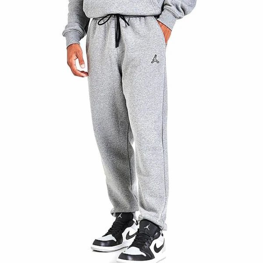 Bottoms * | Men'S Jordan Carbon Heather Essential Fleece Jogger (Dq7340 091) S