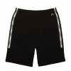 Bottoms * | Men'S Lacoste Black Side Stripe Logo Fleece Shorts 3/S