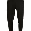 Bottoms * | Men'S Lacoste Black Slim Fit Heathered Cotton Blend Tracksuit Trousers 3/S