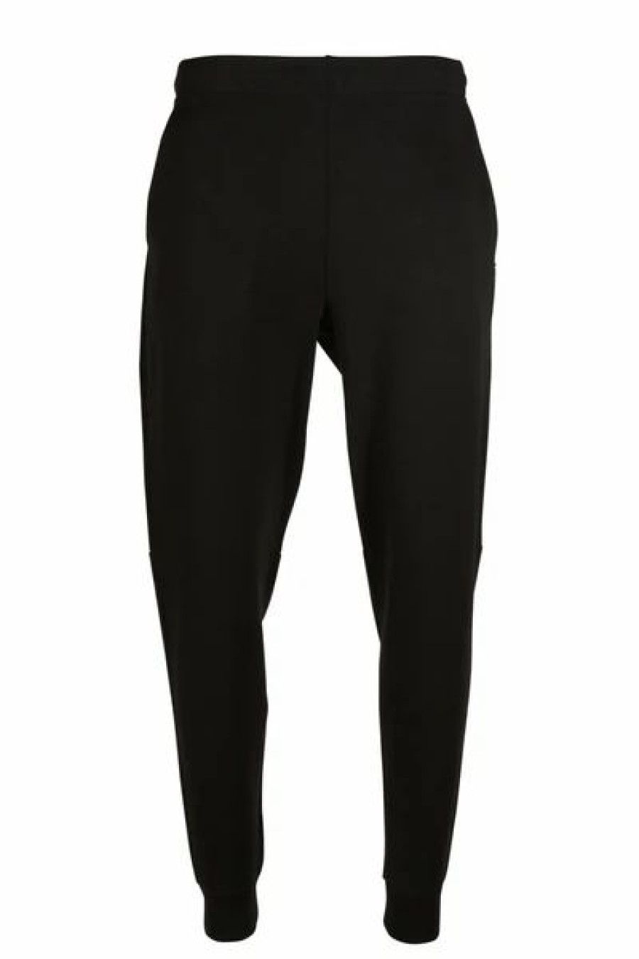 Bottoms * | Men'S Lacoste Black Slim Fit Heathered Cotton Blend Tracksuit Trousers 3/S