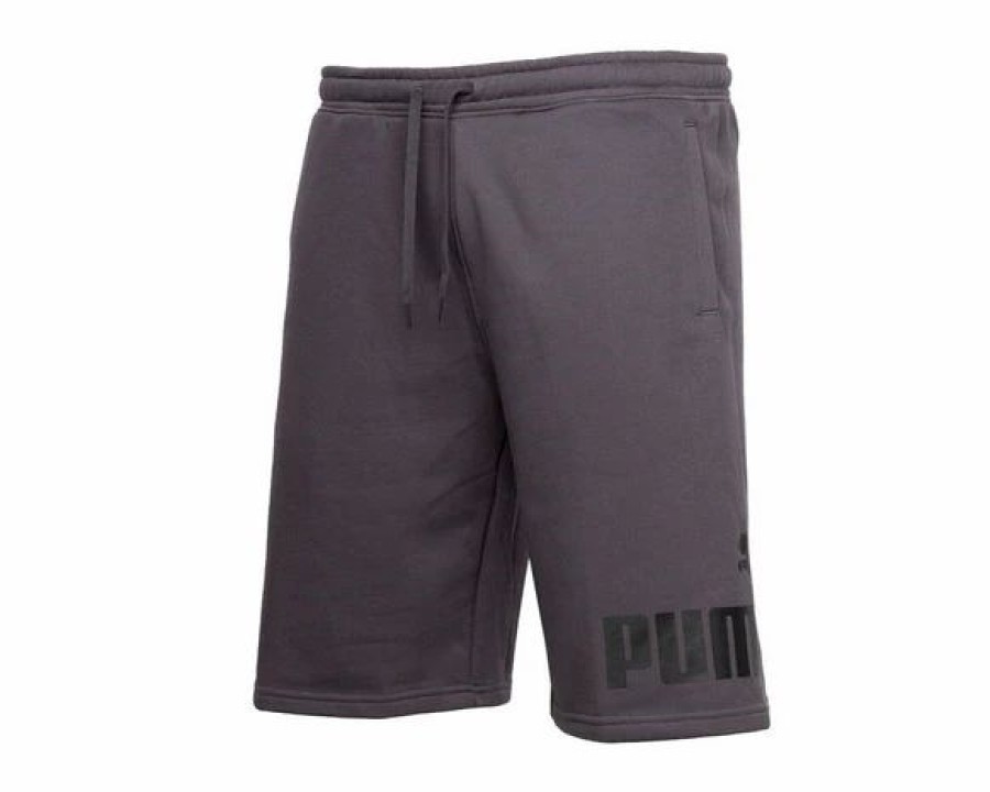 Bottoms * | Men'S Puma Asphalt Grey Big Logo Fleece Short 10 S