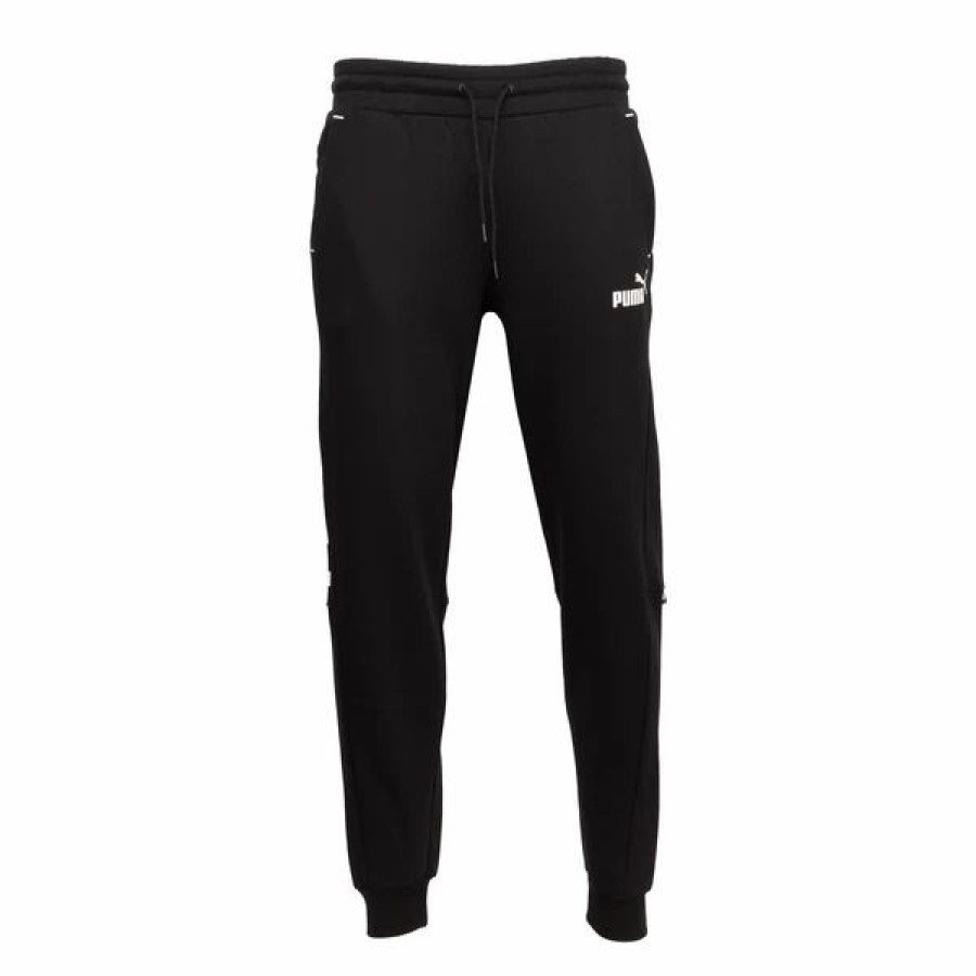 Bottoms * | Men'S Puma Power Black Fleece Sweatpants S