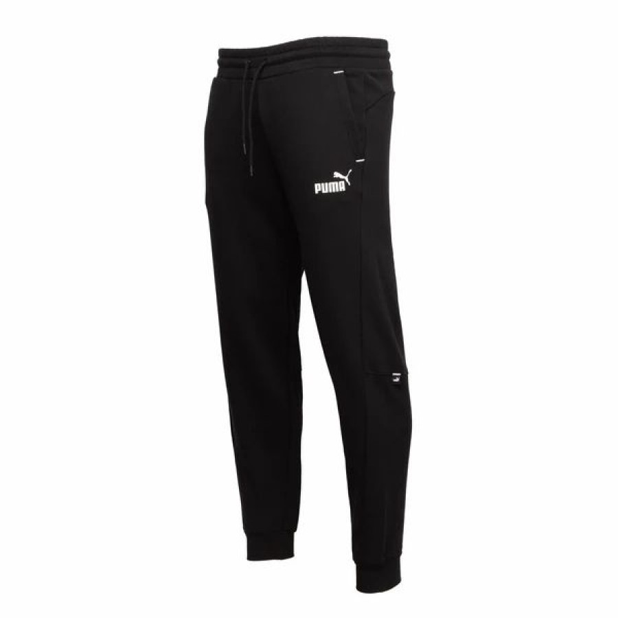 Bottoms * | Men'S Puma Power Black Fleece Sweatpants S