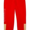 Bottoms * | Men'S Lacoste Red/Beige/Navy Blue Branded Colorblock Fleece Jogging Pants 3/S