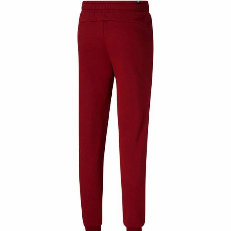 Bottoms * | Men'S Puma Intense Red Ess+ Embroidery Logo Pants Xxs