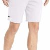 Bottoms * | Mens Lacoste White Fleece Sport Shorts 3/S