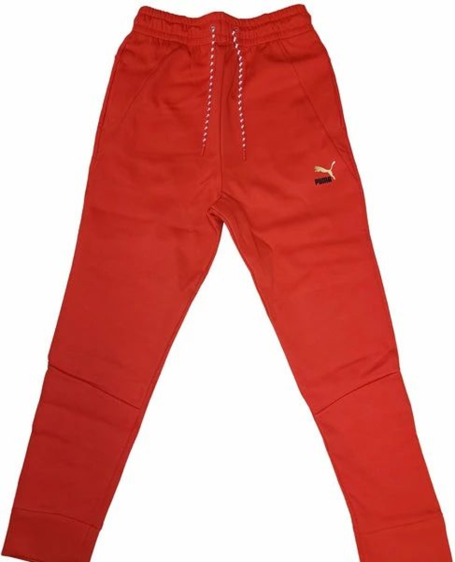 Bottoms * | Men'S Puma High Risk Red Classics Tech Pants Dk S