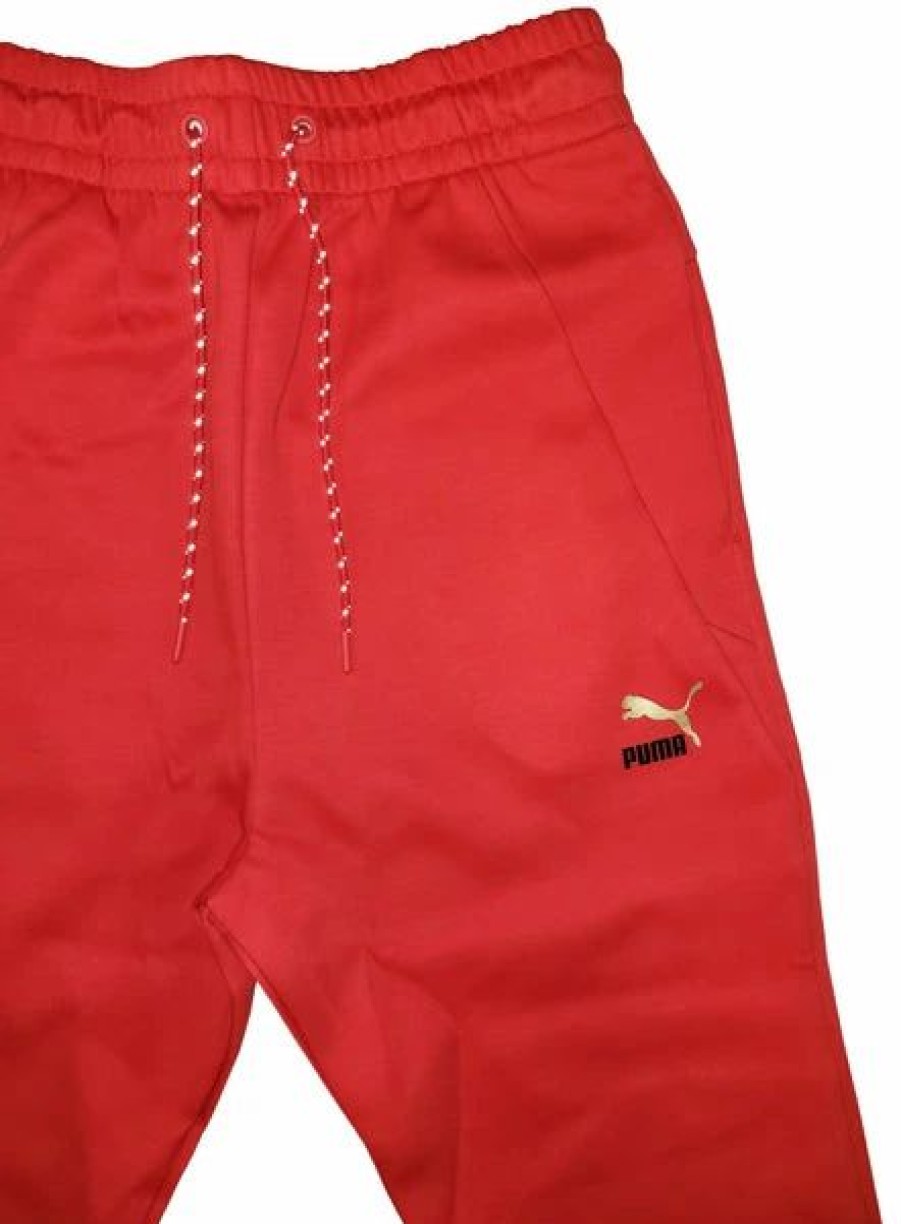 Bottoms * | Men'S Puma High Risk Red Classics Tech Pants Dk S