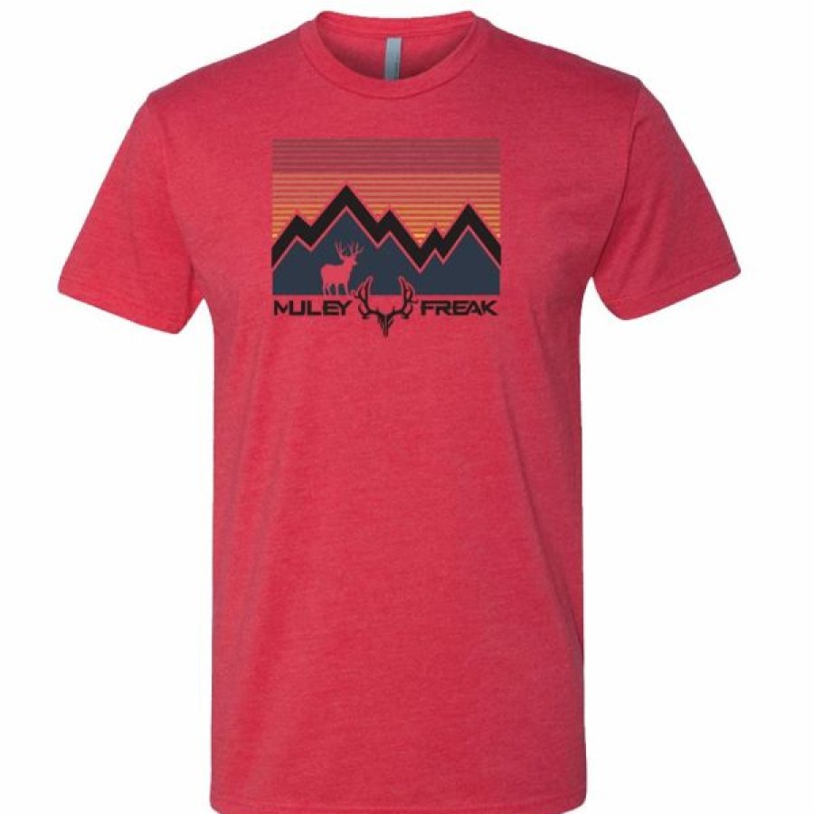 Logo Wear * | Muley Freak Horizon Short Sleeve T-Shirt Red