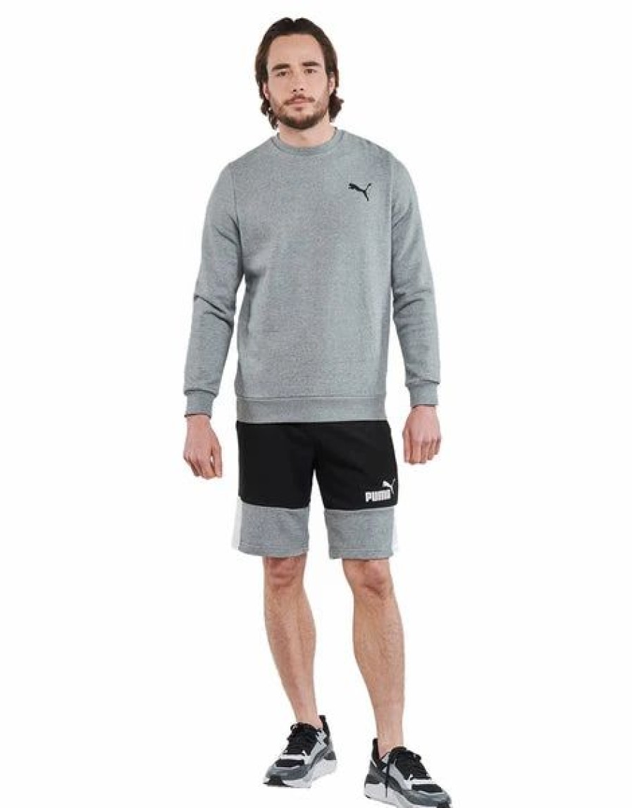 Bottoms * | Men'S Puma Black/White/Gray Ess+ Block 10 Shorts S