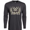 Logo Wear * | Vortex Full-Tine Long Sleeve T-Shirt Charcoal