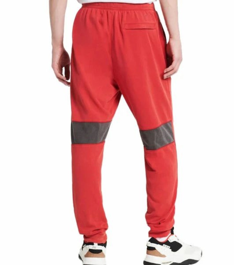 Bottoms * | Men'S Jordan Gym Red/Black Air Fleece Pants S