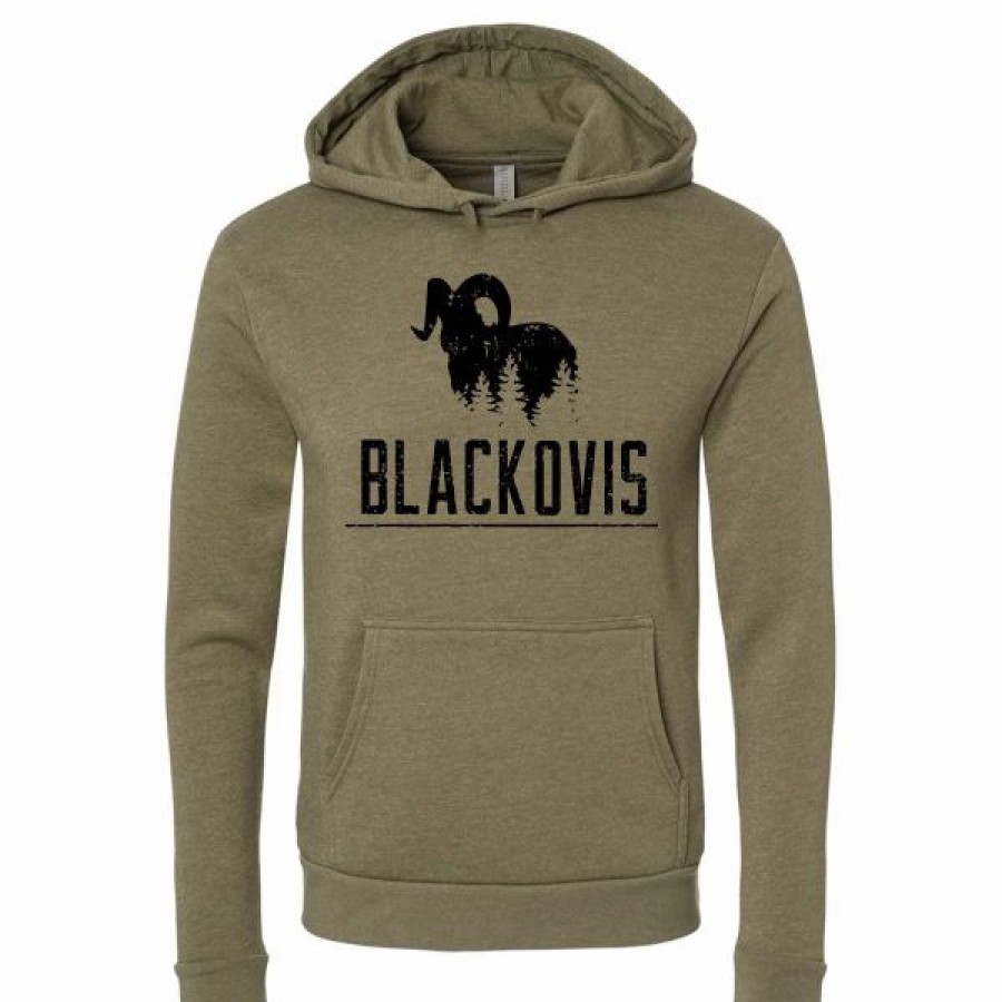 Logo Wear * | Blackovis High Country Horns Hoodie Military Green ...