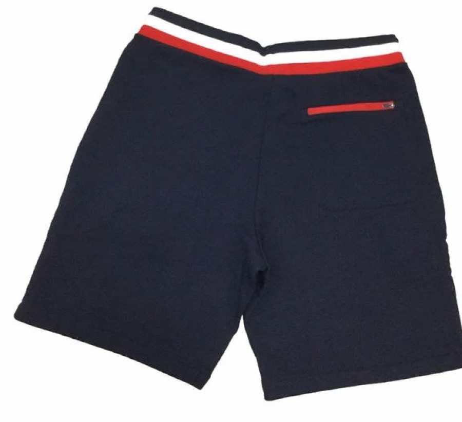 Bottoms * | Lacoste Navy Blue/White/Red Sport Fleece Shorts 3/S