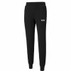 Bottoms * | Men'S Puma Black Ess+ Embroidery Logo Pants Xs