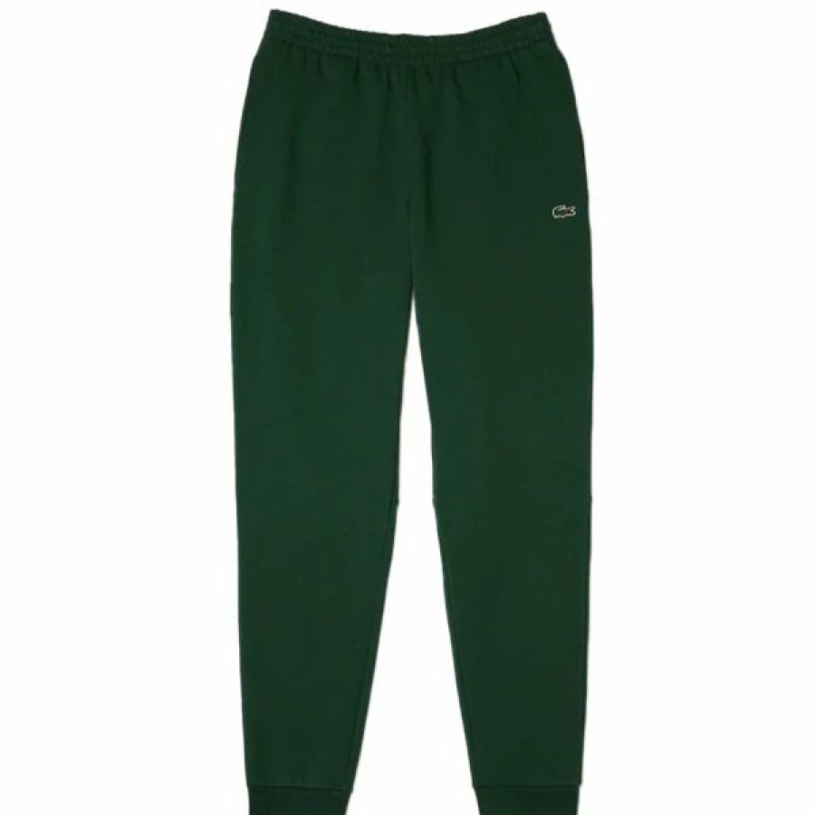 Bottoms * | Men'S Lacoste Green Tapered Fit Fleece Trackpants 3/S