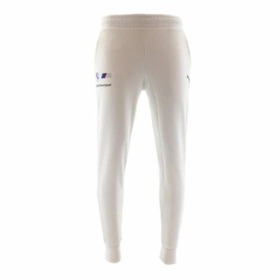 Bottoms * | Men'S Puma White Bmw Mms Ess Fleece Sweatpants Xl