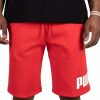 Bottoms * | Men'S Puma High Risk Red-White Big Fleece Logo Shorts S