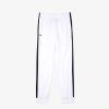 Bottoms * | Men'S Lacoste White/Navy Blue Sport Tennis Training Pants 3/S