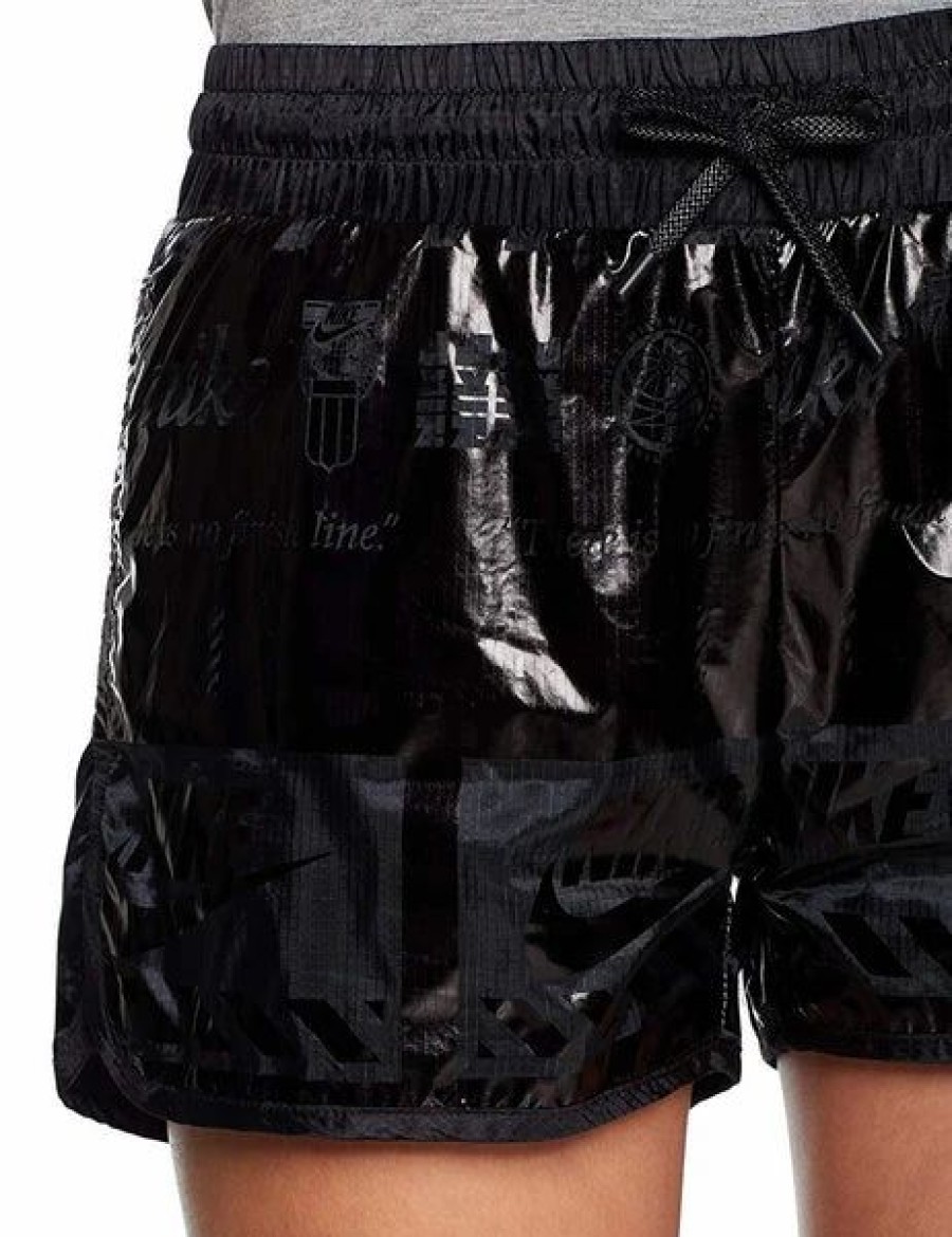 Bottoms * | Nike Sportswear Black Metallic Shorts L