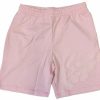 Bottoms * | Men'S Lacoste Pink Oversized Crocodile Print Organic Cotton Fleece Shorts 3/S