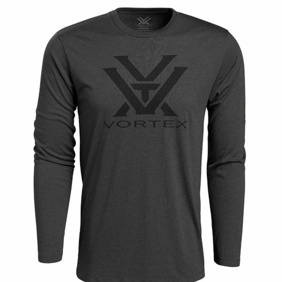 Logo Wear * | Vortex Core Logo Long Sleeve T-Shirt Charcoal