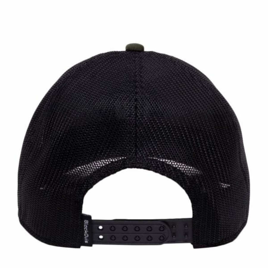 Headwear * | Blackovis 6-Panel Trucker Hat Black/Olive